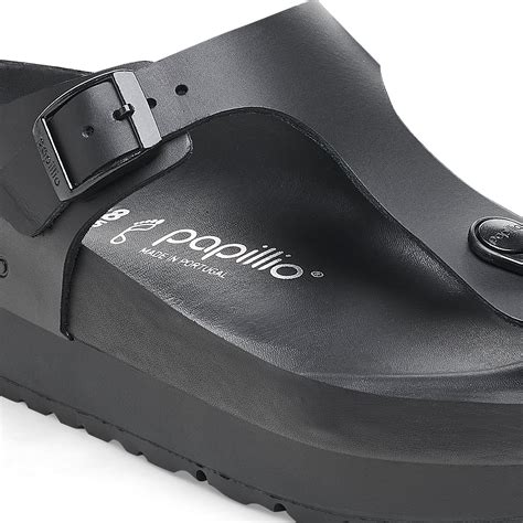 birkenstock schwarz gizeh leder